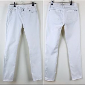 7 for all Mankind White Skinny Jeans